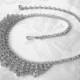 Vintage Rhinestone Necklace, Rhinestone Choker, Crystal Collar, Bridal Bib, Diamante Choker, Wedding Jewelry, 1950s Jewelry, Art Deco Style