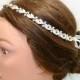 1920s Bridal Headband Hair Vine Vintage Crystal Rhinestone Downton Abbey Tiara Wreath Chain Art Deco Flapper Great Gatsby Wedding Halo Band