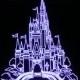 Fairytale Castle Wedding Cake Topper  - Engraved & Personalized - Light Extra
