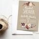 Fall Bridal Shower Invitation Printable, Autumn Floral Invite, Boho Chic, Rustic Bronze, Silver, Cream, Neutral Colors, Kraft Paper