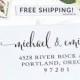 Custom Address Stamp, Calligraphy Stamp, Wedding Adress Stamp,Personalized Stamp Eco Mount or Self Inking - Emily