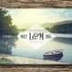 Vintage Lake Save the Date Postcard // Vermont Wedding Outdoor Save the Date Boat New England Wedding Minnesota Wisconsin