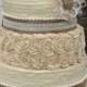 Rustic Wedding Cake Burlap Flower - Farmhouse, Southern, Barn, Country Events - DIY Wedding
