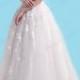 H1452 Sleeveless spaghetti straps lace tulle ball gown wedding dress