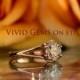 Champagne Diamond Engagement Ring, Tulip Solitaire Ring, 14K Solid Rose Gold Ring, Natural Champagne Diamond 1.25 Carats