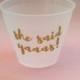 Gold Bachelorette Party Cups
