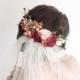 Bridal Floral Comb- Bridal Headpiece- Flower Crown- Back Comb Flower Comb