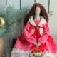 Christmas angel cloth doll Tilda rag doll-gift for Christmas-stuffed doll- тряпичная кукла тильда christmas decoration angel Soft Ornament