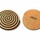 Wooden Spiral Trivet Personalized Wooden Gift  Custom Wedding Gift Groomsman Ideal Gift Idea Fathers Day Engraved Gift for Him for Her