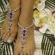 SAPPHIRE - wedding barefoot sandals - blue