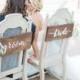 Bride & Groom Signs - Sweetheart Chair Signs - Wedding Signs