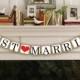 Just Married Banner - Wedding Photo Prop - Just Married Sign - Wedding Banners - Garlands