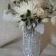 Rhinestone Crystal Ribbon Bouquet Vases Centerpiece bling wedding vases Set of (10)