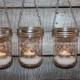 Wide Mouth Silver DIY Lantern Lids- Mason Jar Hanging Luminary- Set of 6 Lids Only