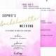 Printable Bachelorette Weekend Invitation, Girls Weekend Invite, Destination Bachelorette Party, Lingerie Shower
