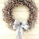 Wedding Decor-Wedding Wreath-Winter Weddings-SILVER & ANTIQUE WHITE Wreath-White Pearl Wreath-White Door Wreath-Custom Weddings-Wedding Gift