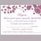 DIY Wedding RSVP Template Editable Word File Instant Download Rsvp Template Printable RSVP Cards Floral Eggplant Rsvp Card Elegant Rsvp Card