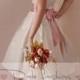 Wedding short /reception/ ivory taffeta /party /prom /graduation/ dress+blush pink petticoat