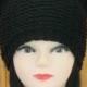 Black Cat Hat, Knit Cat Ear Hat or Cat Beanie, Womens Cat Hat , Wool/Acrylic, Knit , Women