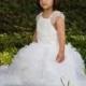 White or Ivory Ruffled Flowergirl Wedding Special Occasion Dress Customized