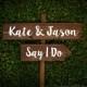 CUSTOM Wedding Signage - NAMES and another of your choosing - wedding sign, spring summer winter fall autumn chic outdoor wooden signage