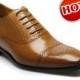 7 Cm Brown Leather Wedding Taller Shoes 