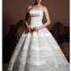 Elegant Strapless Satin Ball Gown Natural Waist Chapel Train Wedding Dress - Compelling Wedding Dresses