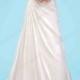 H1445 One shoulder a line wedding dress with train