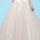 H1446 Dreamy one shoulder tulle princess wedding gown