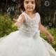 Elegant White Lace Flower Girl Christening Special Occasion Customized Dress