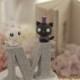 cat and kitty Wedding Cake Topper---k853