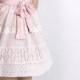 Plus Size Party /peach pink / bridesmaid / party/romantic / cotton lace dress