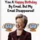 Hillary Clinton, Funny Birthday Card, Email, Gift Idea, Husband, Greeting Card, Girlfriend, Gift, Boyfriend, Politics, For Her, For Him