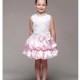 Pink Lace Bodice w/ Layered Bubble Skirt Dress Style: D948 - Charming Wedding Party Dresses