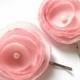 ON SALE sugar pink poppy rose blossom wedding flower bobby pins (set of 2)