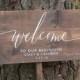 Welcome to our Beginning Wedding Sign with Names and Date - Wood Wedding Welcome Sign - WS-212