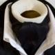 Midnight Black Dupioni SILK - DAY Cravat Victorian Ascot Tie Cravat