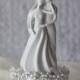 Rose and Pearls Silhouette of Love Wedding Cake Topper - 101158