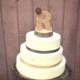Rustic wedding cake topper wooden letter country cowboy hat weddings