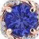 Engagement Ring, Tanzanite Rose Gold Ring, Wedding Diamond Rings, Custom Made Natural Tanzanite Ring, Copyrighted Design by Bridal Rings
