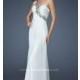 Long One Shoulder Open Back Dress by La Femme - Discount Evening Dresses 