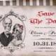 Skull save the date, Gothic invitation, Calaveras save the date, skull engagement invite, Day of the dead invitation, Until death do us part