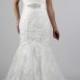 New Design Off Shoulder White Lace Wedding Dress with Crystal beaded belt