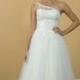 Beautiful One Shoulder Wedding Dresses Sweetheart ,Tulle applique, Crystal Beaded White Wedding Dress/Bridal Bride Gowns