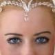 Crystal Bridal Tiara - Brow Head Piece - Fairy Circlet - Empress