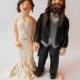Custom Wedding Cake Topper, Polymer Clay Wedding Cake Topper, Custom Wedding Figurine.  A Hand Crafted Art Sculpture.