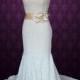 Strapless Cotton Lace Mermaid Wedding Dress 