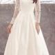 Plus Size Ling Sleeve Lace Boho Wedding A Line Plus Size Wedding Dress