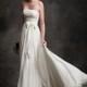 Graceful Chiffon Strapless Neckline A-line Wedding Dresses with Bowknot - overpinks.com