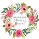Printable - 'Thank you for being my Maid of Honour' Boho Floral Wreath Card